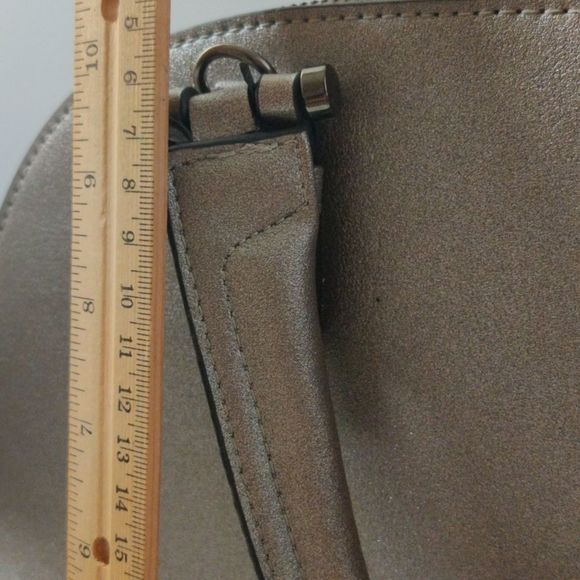 JustFab large silver glitter Hobo handle bag - Picture 10 of 12